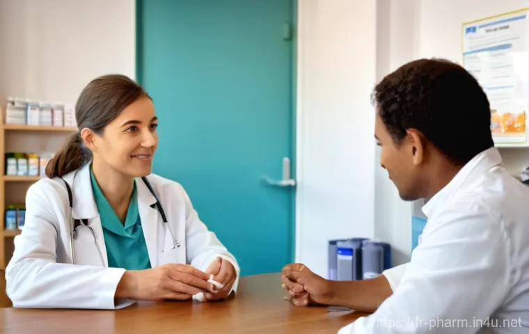 약사 직업군 내 리더십 키우기 - **Collaborative Pharmacy Team Meeting**
A mid-shot of a diverse team of pharmacists and pharmacy... 약사 직업군 내 리더십 키우기 - **Collaborative Pharmacy Team Meeting**
A mid-shot of a diverse team of pharmacists and pharmacy...