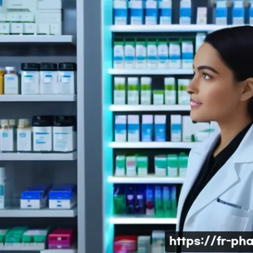 Home 28 약사 약물 데이터 마이닝 활용법 - **Prompt: Optimized Pharmacy Stock Management**
A bright, modern French pharmacy interior. A fem...